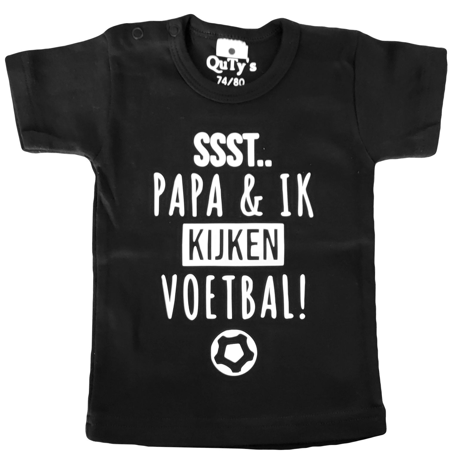 Baby T-shirt Papa En Ik Kijken Voetbal