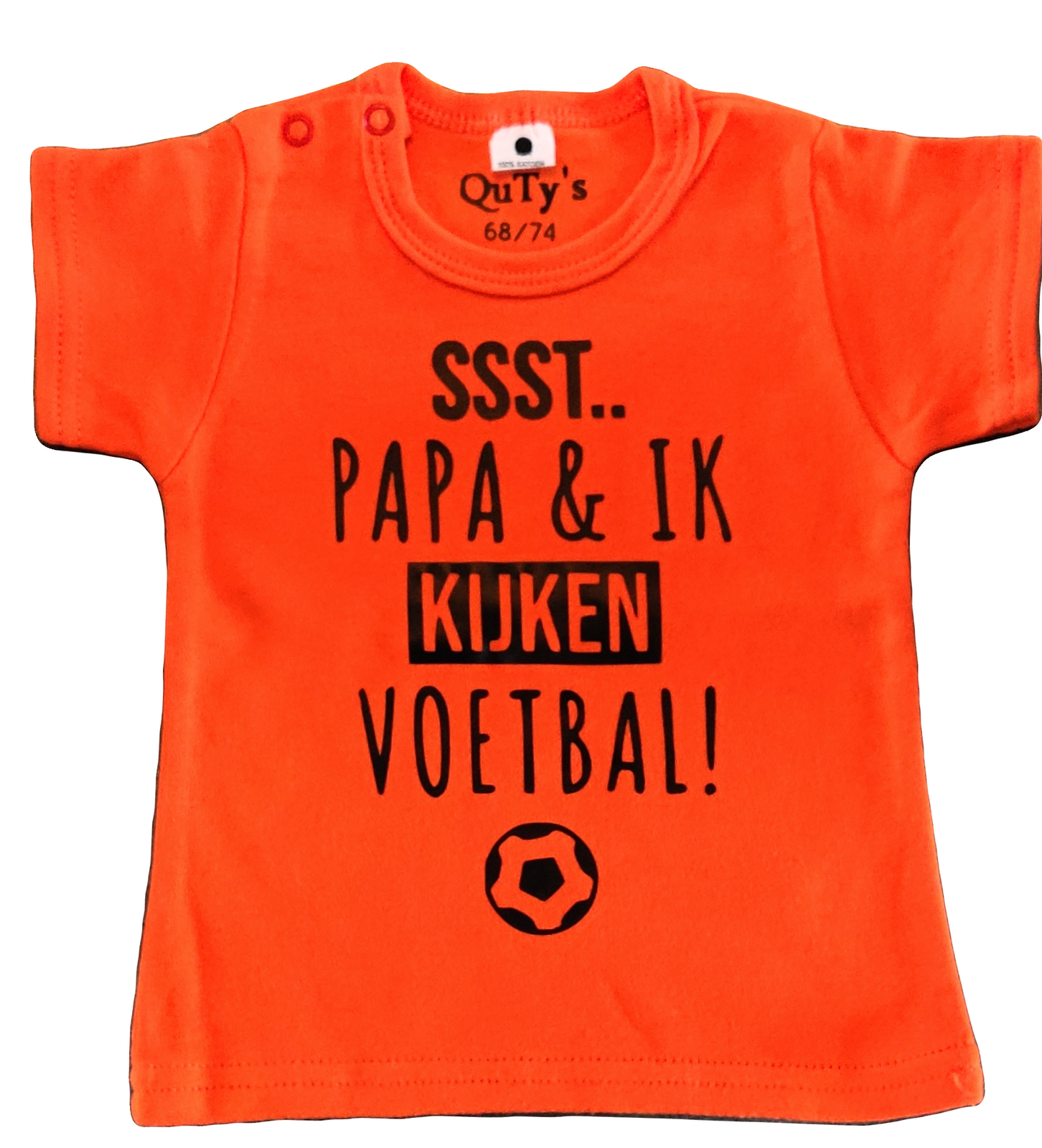 Baby T-shirt Papa En Ik Kijken Voetbal